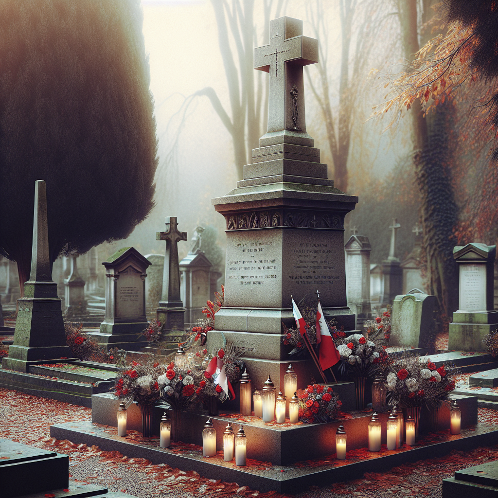 Pomnik upamiętniający poległych żołnierzy.